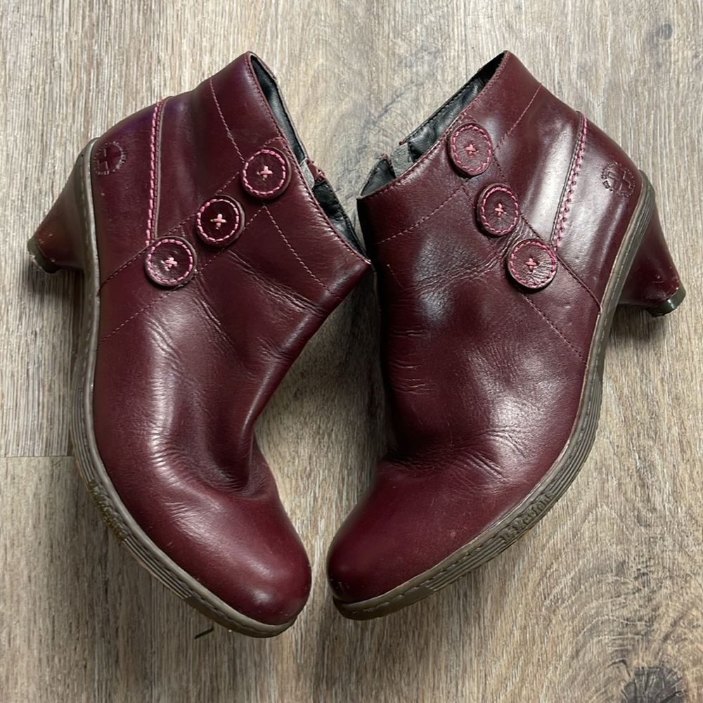Dr. Martens Burgundy Ankle Boots